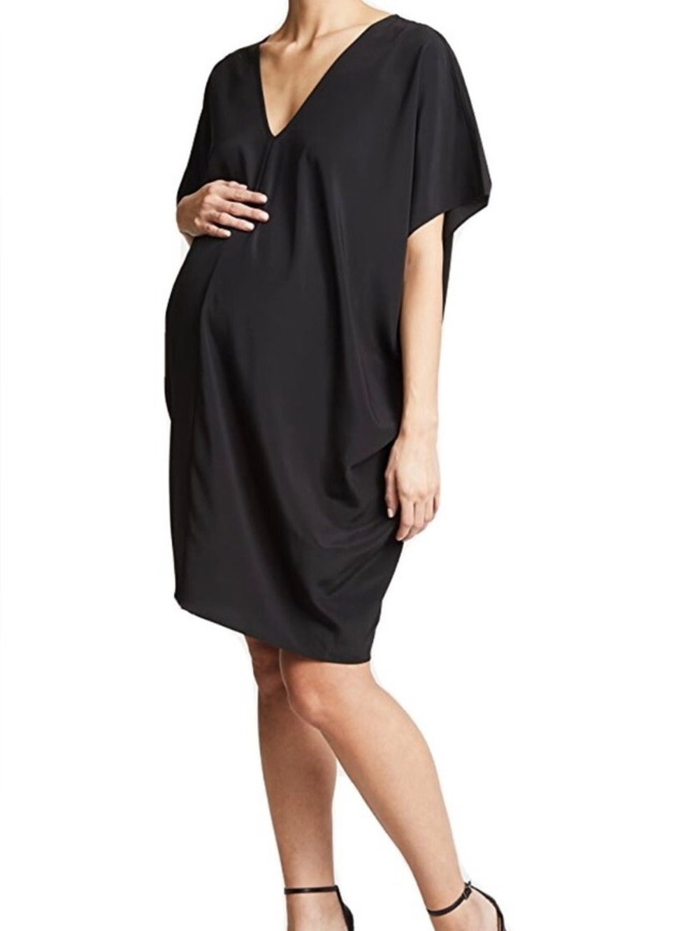 Hatch Black V-Neck Mini Dress
